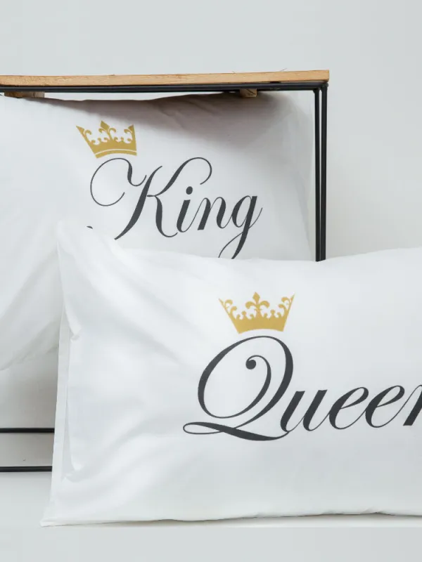 Ζεύγος Μαξιλαροθήκες Queen&King