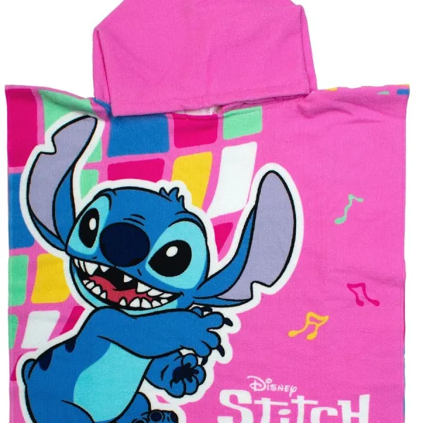 Πόντσο Θαλάσσης Quick Dry Disney Home Lilo & Stitch 275 50X100 Pink 100% Microfiber