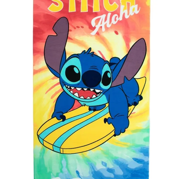 Πετσέτα Θαλάσσης Quick Dry Disney Home Lilo & Stitch 159 70X140 Orange 100% Microfiber