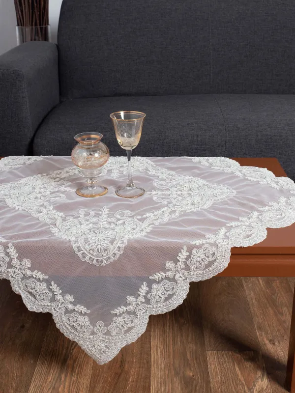 τραπεζοκαρέ (135cm x 135cm) YL12A-176 ivory