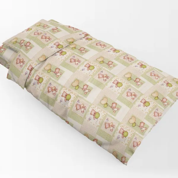 ΣΕΝΤΟΝΙΑ ΕΜΠΡΙΜΕ ΣΕΤ 3 τεμ kids Baloon 76 160Χ240 Beige Flannel cotton 100%