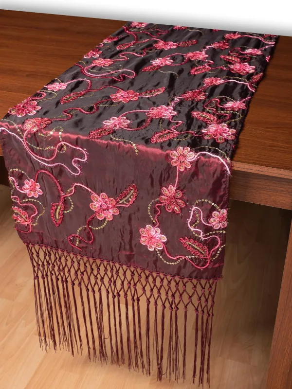 Σατέν τραβέρσα A11 (50cm x 210cm) μπορντώ  