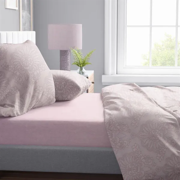 Σεντόνια Εμπριμέ Σετ 4 τεμ Άρτεμις 706 240X270 Light Purple 100% Cotton