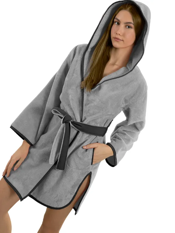 Μπουρνούζι New Comfy Smoke (Με Κουκούλα)