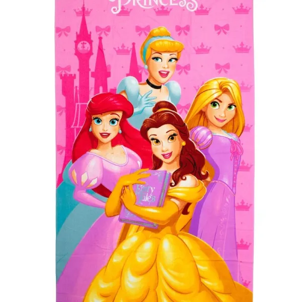 Πετσέτα Θαλάσσης Quick Dry Disney Home Princess 191 70X140 Baby Pink 100% Microfiber