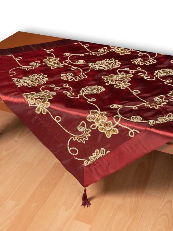 Σατέν καρέ 7710 (80cm x 80cm) μπορντώ  