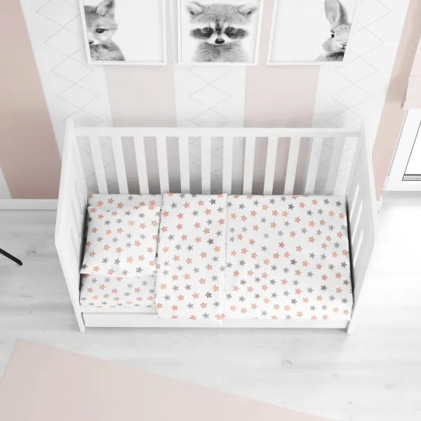 ΚΑΤΩΣΕΝΤΟΝΟ ΜΕ ΛΑΣΤΙΧΟ bebe Star 103 0,70X1,40X0,15 Grey Cotton 100%