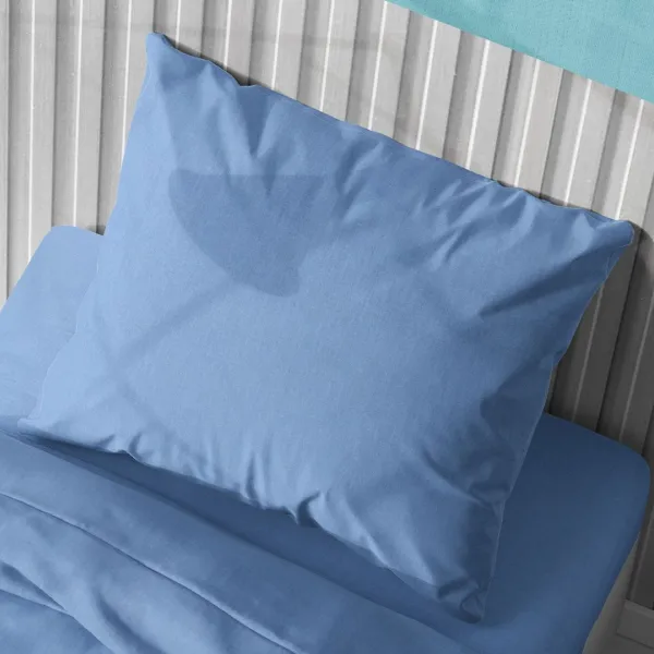 ΜΑΞΙΛΑΡΟΘΗΚΗ Solid 498 50X70 Sky blue Cotton 100%