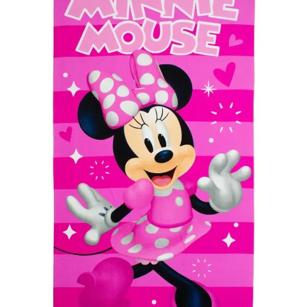Πετσέτα Θαλάσσης Quick Dry Disney Home Minnie 181 70X140 Fuchsia-Pink 100% Microfiber
