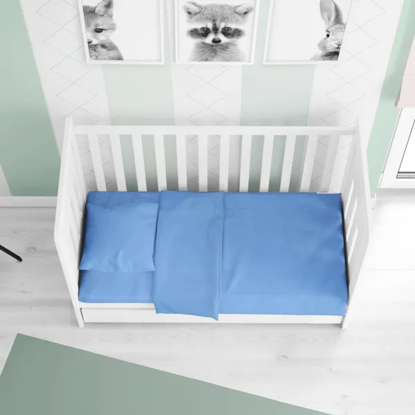 ΠΑΠΛΩΜΑΤΟΘΗΚΗ bebe Solid 498 120X160 Sky blue Cotton 100%