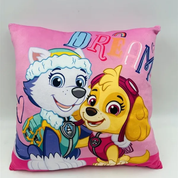 Βελούδινο Μαξιλάρι Nickelodeon Paw Patrol 609 38X38 Pink 100% Velboa
