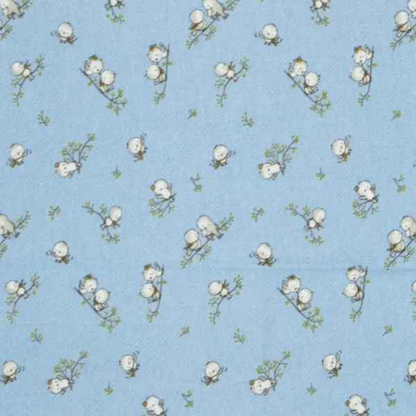 ΣΕΝΤΟΝΑΚΙ ΛΙΚΝΟΥ bebe Birds 14 80Χ110 Sky blue Flannel cotton 100%
