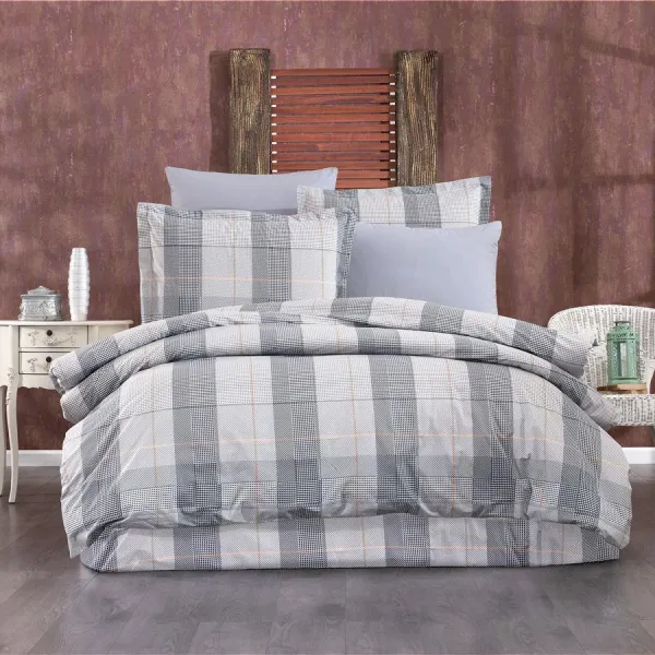 Σεντόνια Εμπριμέ Σετ 4 τεμ Αντιγόνη 339 220X240 Grey 100% Cotton Flannel