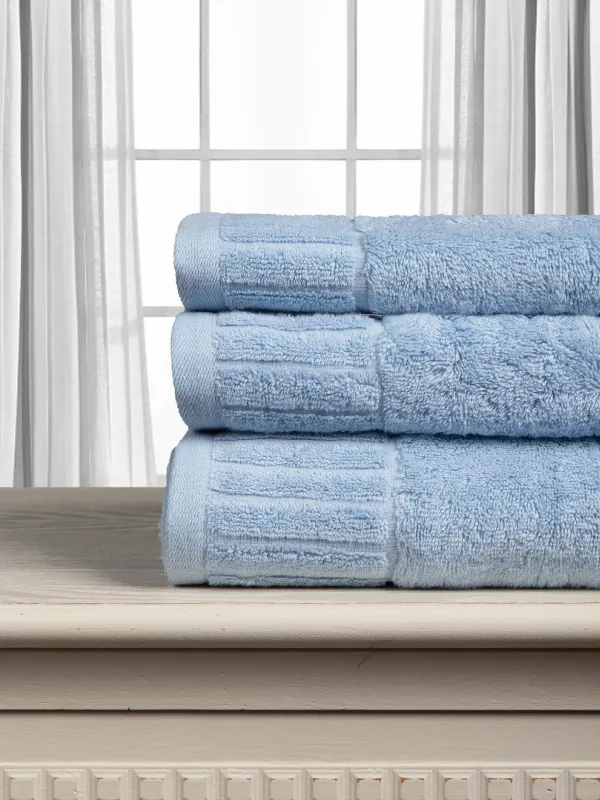 Προϊόν Βαμβακερή πετσέτα ΜΕΛΩΔΙΑ 600gsm (75cm x 150cm) sky blue Εικόνα