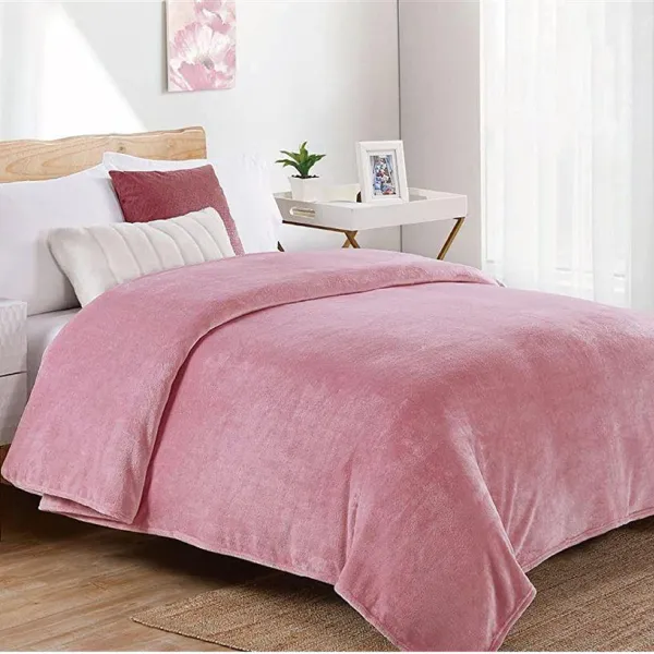 ΚΟΥΒΕΡΤΑ CORAL FLEECE Polyester 220X240 Μονόχρωμη 01 Cashmere Pink