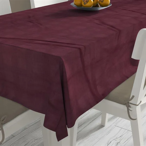 ΑΝΕΞΙΤΗΛΟ ΤΡΑΠΕΖΟΜΑΝΤΗΛΟ Νηματοβαφή Bordeaux 140X140 100% Cotton