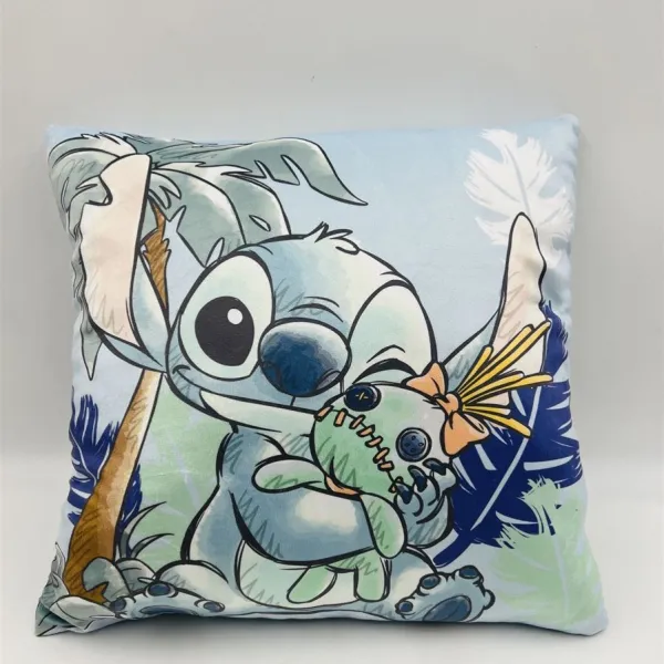 Βελούδινο Μαξιλάρι Disney Home Stitch 612 38X38 Pale Blue 100% Velboa