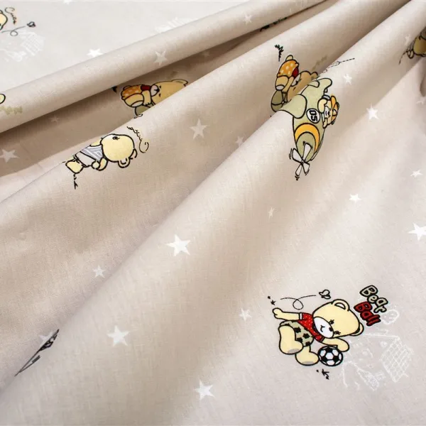 Πάνα Χασέ bebe Bear's Playtime 592 80X80 Beige 100% Cotton