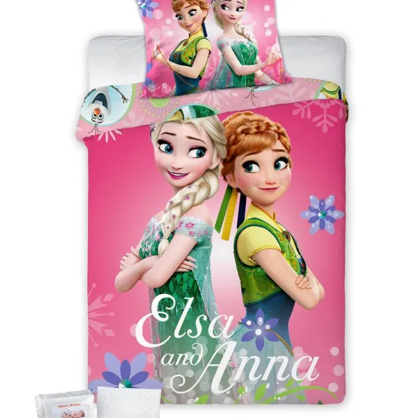 ΠΑΠΛΩΜΑΤΟΘΗΚΗ & ΠΑΠΛΩΜΑ ΣΕΤ 4 τεμ. Disney Frozen 584 100x135 Digital Print Cotton 100%