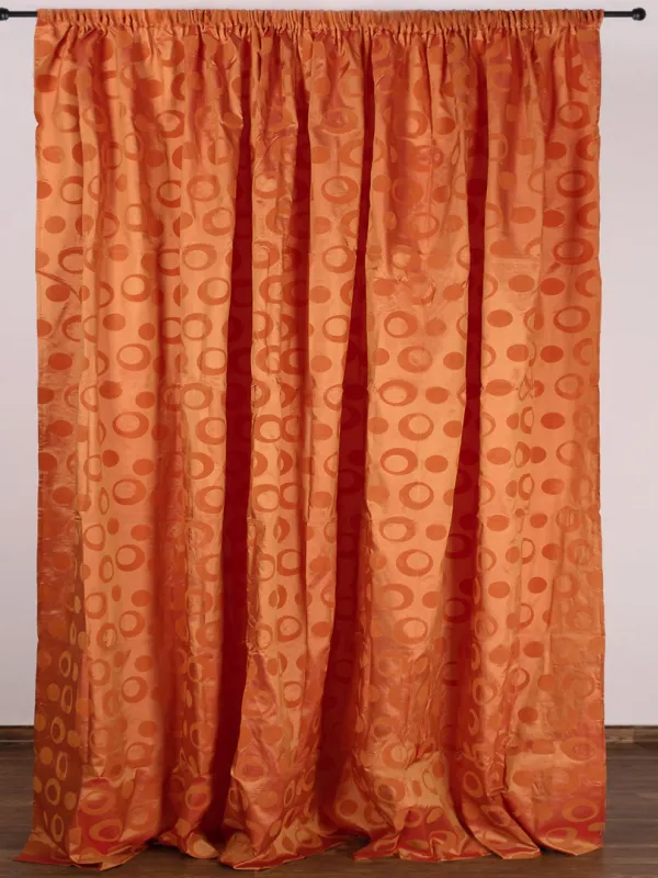 Κουρτίνα 082 (300cm x 275cm) με τρέσα πορτοκαλί