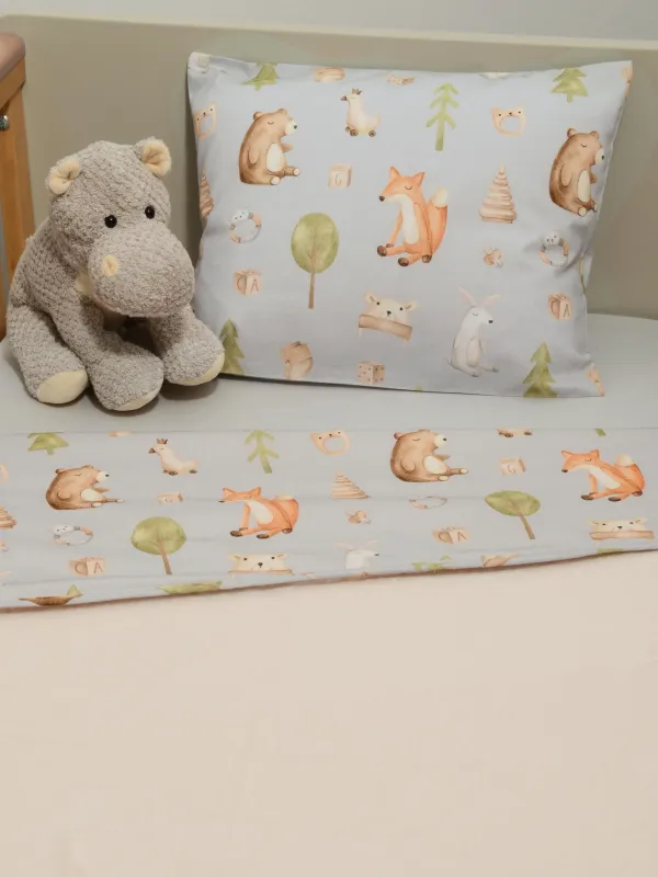 Minky ΝEW Κουβέρτα Λίκνου Διπλής Όψης 75x95 Des.427 Oliver Baby