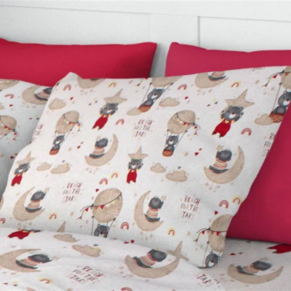 ΜΑΞΙΛΑΡΟΘΗΚΗ ΕΜΠΡΙΜΕ kids Reach the stars 190 50X70 Beige Cotton 100%