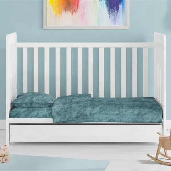ΚΑΤΩΣΕΝΤΟΝΟ ΜΕ ΛΑΣΤΙΧΟ bebe Premium Shadow 616 0,70X1,40X0,15 Petrol 100% Cotton