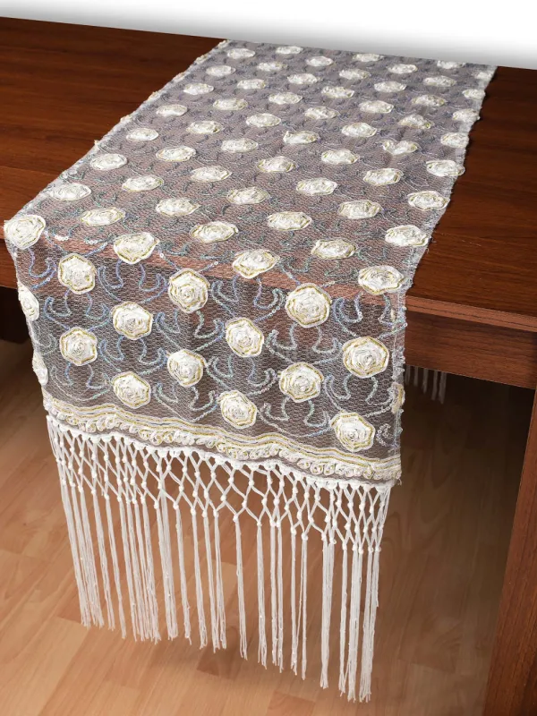 Τούλινη καρέ τραβέρσα 264-17 (50cm x 200cm) λευκό 