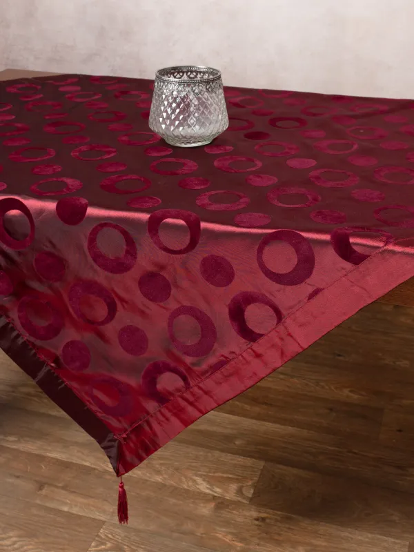 Σατέν τραπεζοκαρέ 082 (130cm x 130cm) μπορντώ