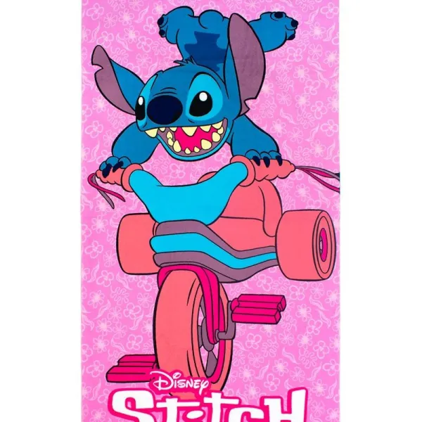 Πετσέτα Θαλάσσης Quick Dry Disney Home Lilo & Stitch 557 70x140 Pink 100% Microfiber