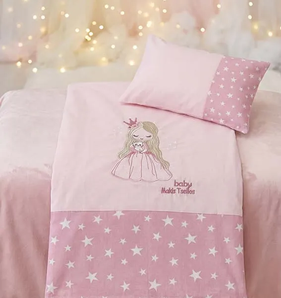 KATE ΣΕΤ ΣΕΝΤ. BEBE  XΛ. 2*120x170cm 30x40cm  100% COTTON