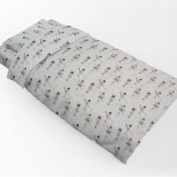 ΠΑΠΛΩΜΑΤΟΘΗΚΗ ΕΜΠΡΙΜΕ kids Μπαλαρίνα 166 160X240 Green Flannel Cotton 100%