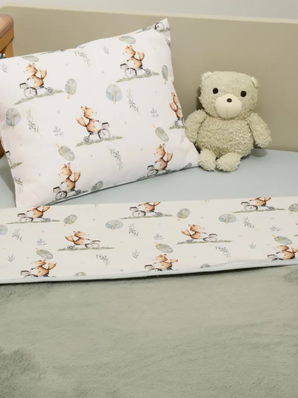 Minky ΝEW Κουβέρτα Λίκνου Διπλής Όψης 75x95 Des.423 Oliver Baby
