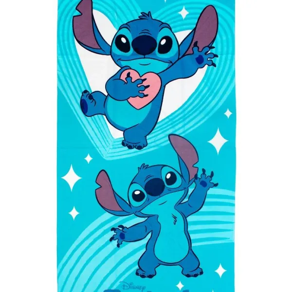 Πετσέτα Θαλάσσης Quick Dry Disney Home Lilo & Stitch 545 70x140 Sky Blue 100% Microfiber