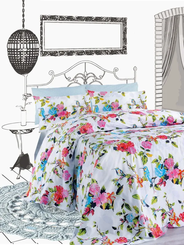 ΠΑΠΛΩΜΑΤΟΘΗΚΗ 220Χ240CM 2*50XX70CM PRIMAVERA 144TC 100% COTTON