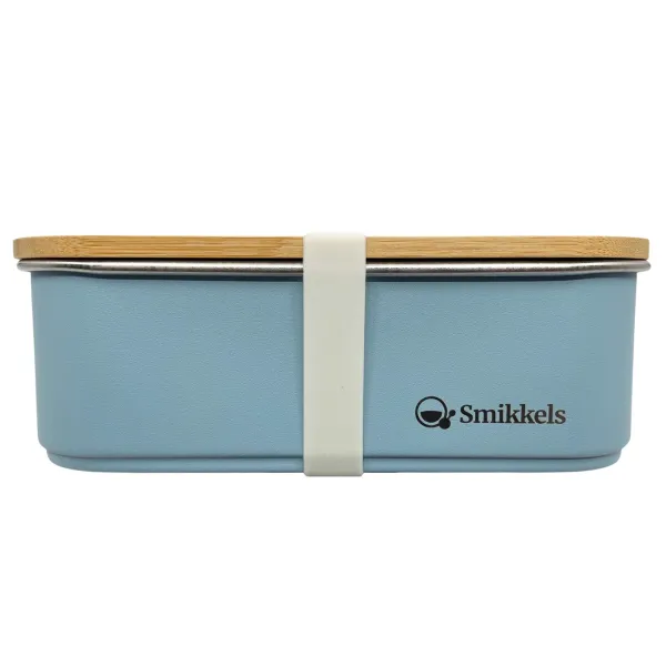 Προϊόν Lunch Box Με Καπάκι Από Bamboo 900ml Μπλε - Smikkels Εικόνα