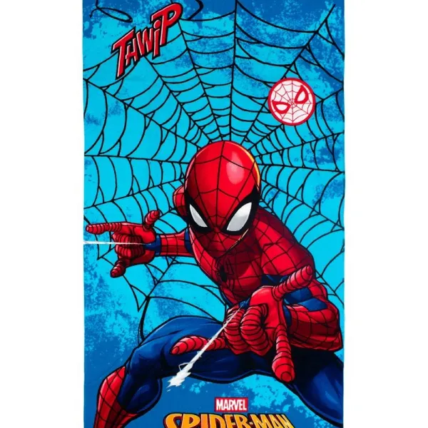 Πετσέτα Θαλάσσης Quick Dry Marvel Spider-Man 549 70x140 Sky Blue 100% Microfiber