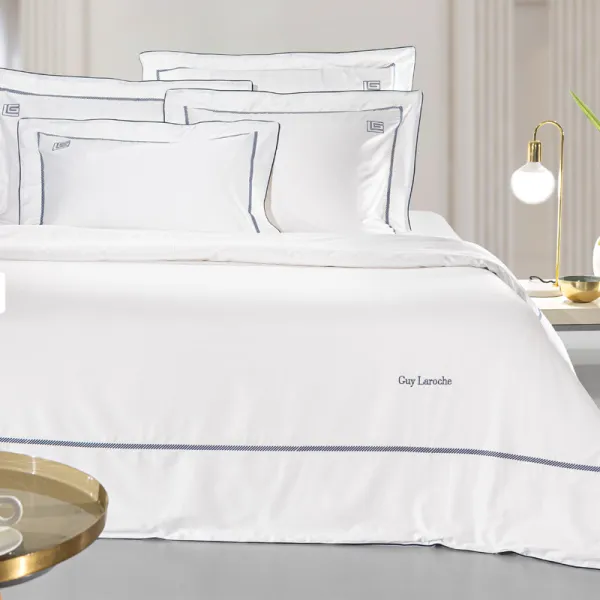 Σετ 3τμχ Παπλωματοθήκη Elite White/Marine 