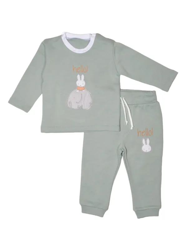 Σετ Φόρμας Miffy 2 τεμ. Μέντα 100% Βαμβάκι 6 Μηνών